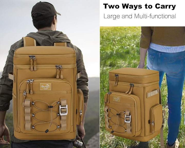 Kühlrucksack, 30L Grosse Thermo Kühltasche Rucksack, Wasserdicht Picknickrucksack Gross für Strand,