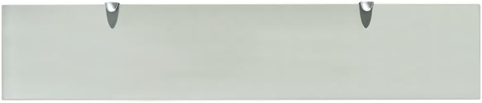 vidaXL Wand Regal Glasregal Glasboden Glasablage Badregal Mattiert 100x20cm 8 mm Weiss 100 x 20 cm/1