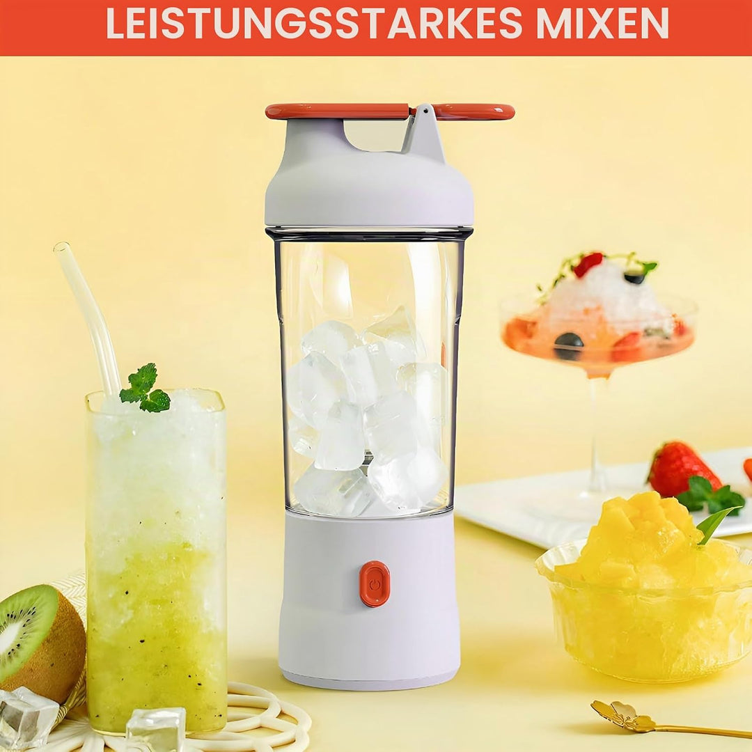 Tragbarer Mixer, 25oz tragbarer Mixer für Smoothies und Shakes mit 6 Klingen, wiederaufladbaren Misc