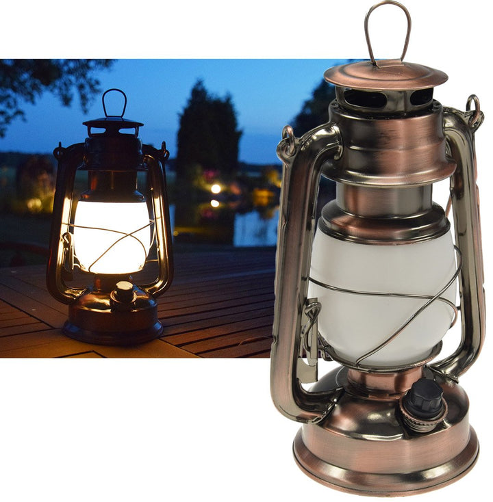 ChiliTec LED Camping Laterne Campinglampe XXL 28cm Dimmbar Batterie 4x AA Mignon Retro Gartenlaterne