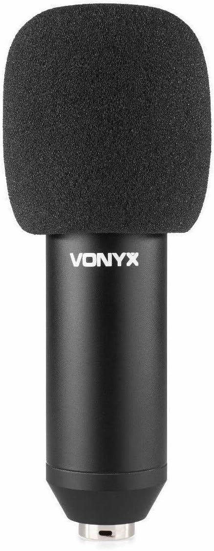 Vonyx CM400B Studio Mikrofon Gaming Mikrofon PC Gaming Mic Streaming Mikrofon mit Stossdämpfer Halte