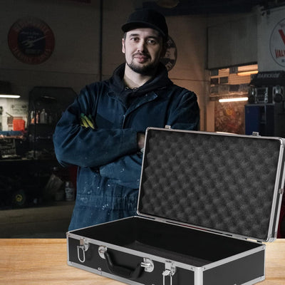 DOITOOL Werkzeugkoffer aus Aluminium Flightcase mit Schaumstoffpolsterung Abschliessbarer Werkzeugka