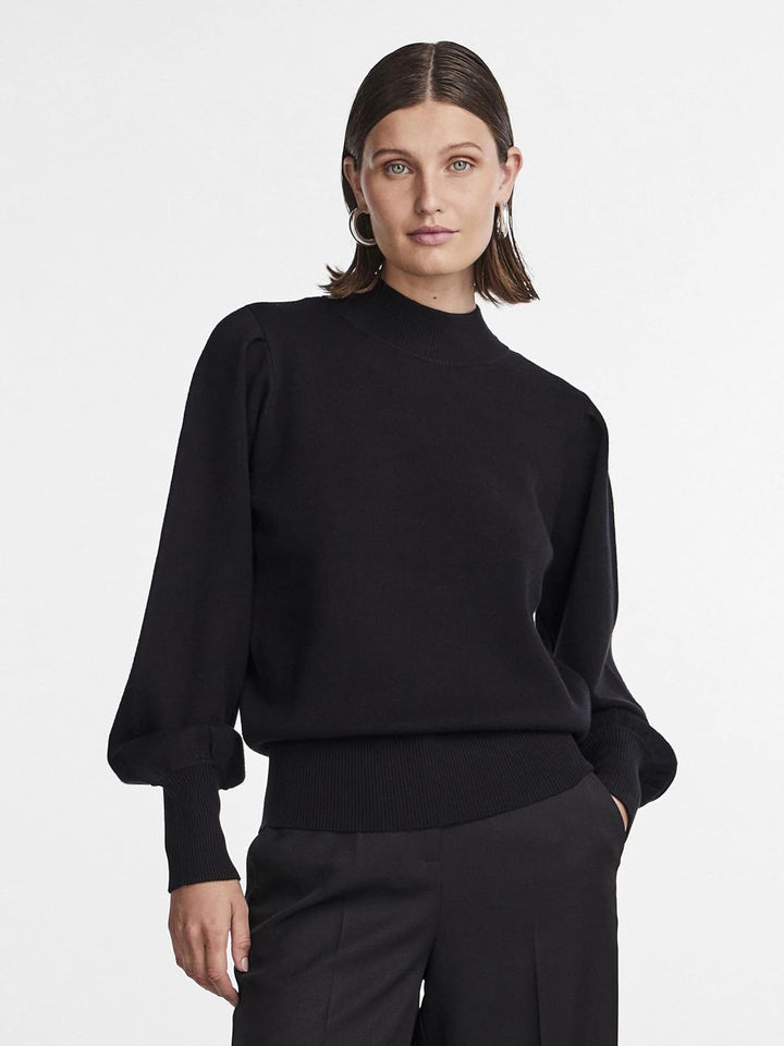 YAS Damen Yasfonny Ls Knit Pullover S. Noos Strickpullover S Schwarz, S Schwarz