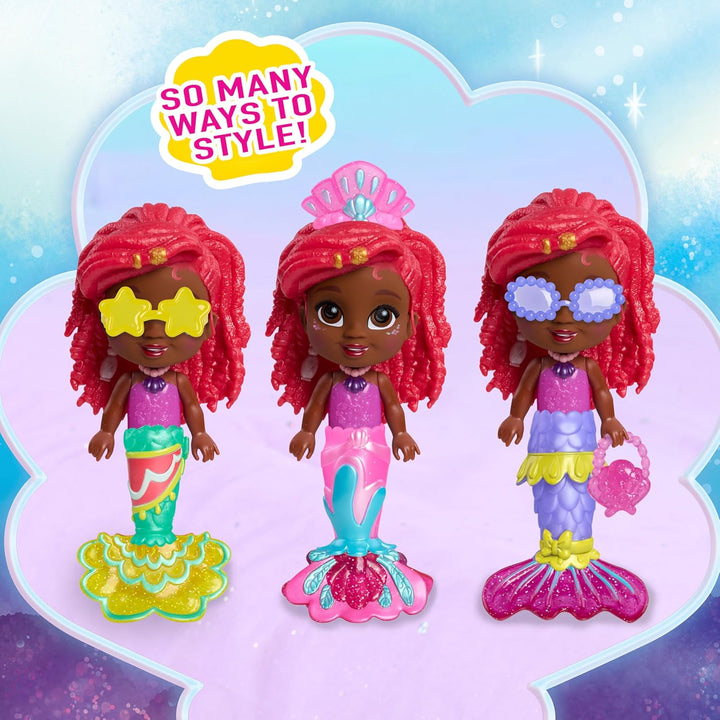 Just Play Disney Junior Arielle Meerjungfrau Deluxe Spielfigur mit Wechseloutfit (sort.), 19-teilig,