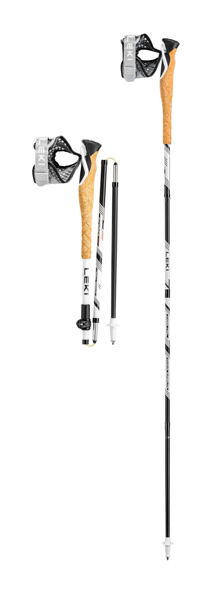 Leki Cross Trail FX Superlite Stöcke Taglia unica white-bright red-black, Taglia unica white-bright