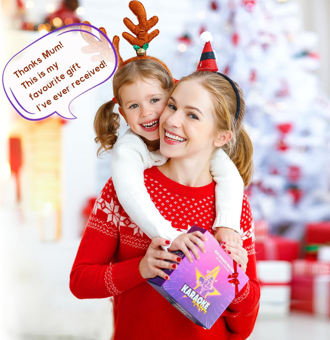 YLL Mini Kinder Karaoke Maschine mit 2 Mikrofon, Karaoke Geschenke für Mädchen Alter 3 4 5 6 7 8 9 1