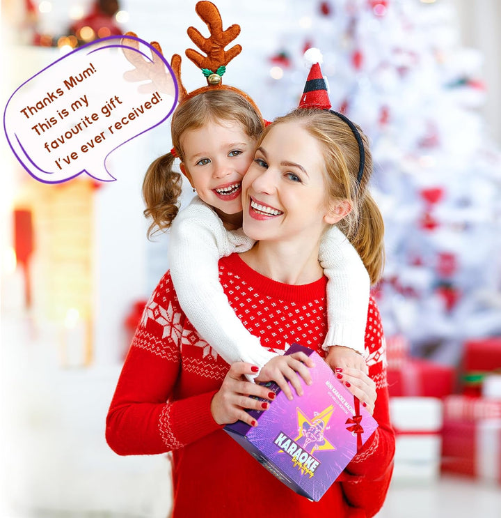 YLL Mini Kinder Karaoke Maschine mit 2 Mikrofon, Karaoke Geschenke für Mädchen Alter 3 4 5 6 7 8 9 1