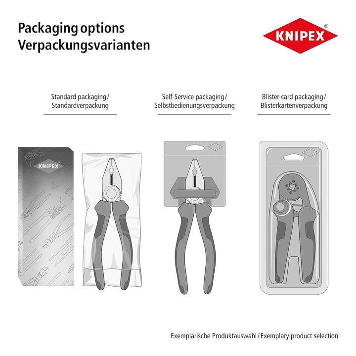 KNIPEX Universalpinzette schwarz lackiert Geriffelt 155 mm, 92 34 37 Single, Single