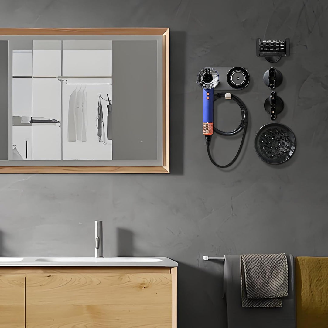 Haartrocknerhalter für Dyson Supersonic, Wandmontage, Halterung aus Aluminiumlegierung mit Steckerka
