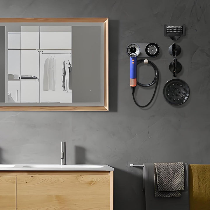 Haartrocknerhalter für Dyson Supersonic, Wandmontage, Halterung aus Aluminiumlegierung mit Steckerka