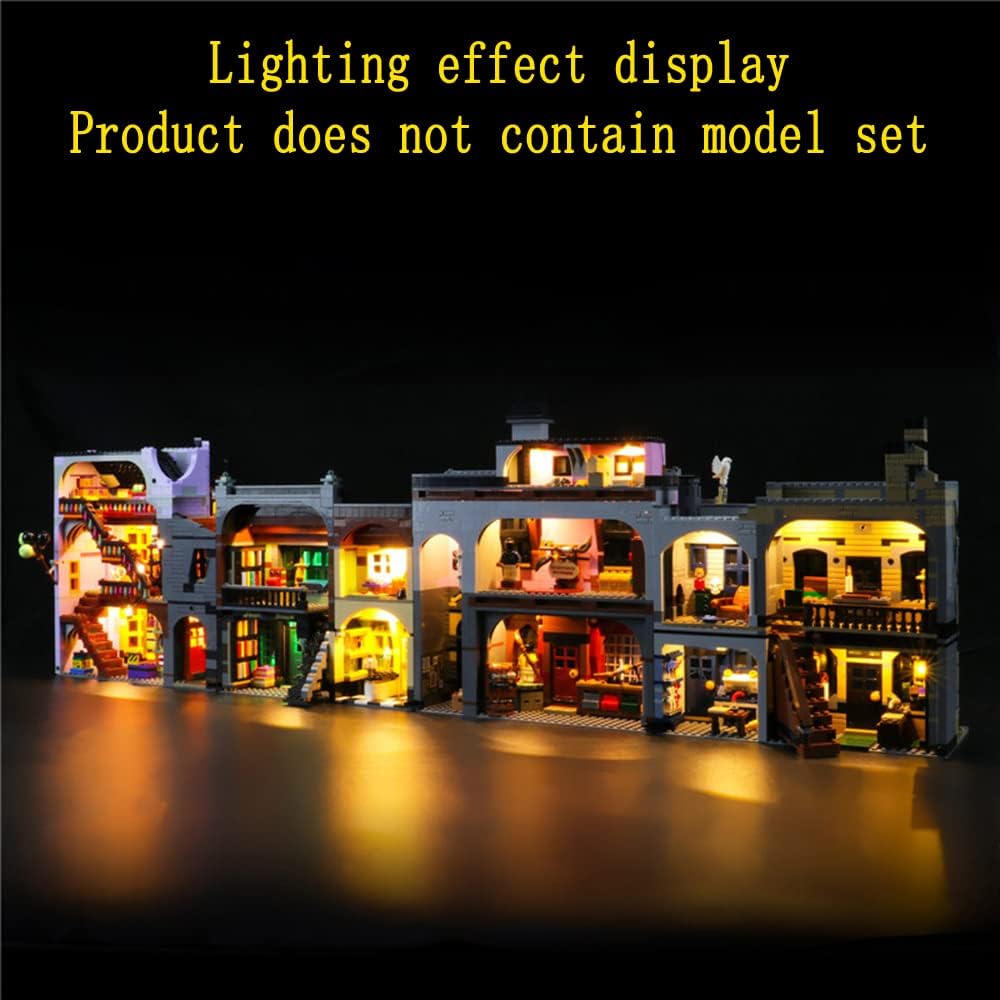 GEAMENT LED Licht-Set Kompatibel mit Lego Harry Potter Winkelgasse (Diagon Alley) - Beleuchtungsset