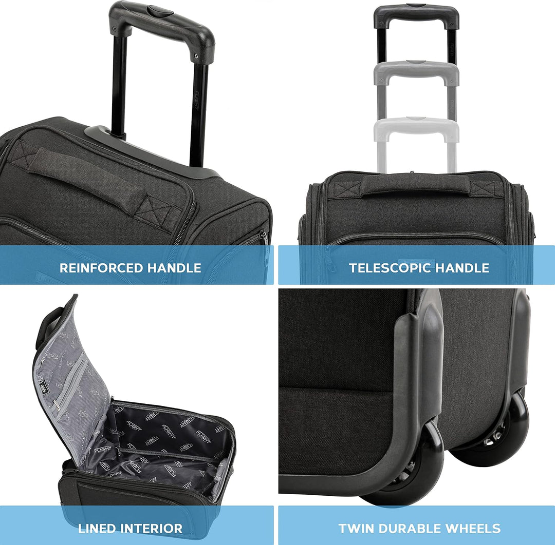 Flight Knight easyJet Underseat Carry On Non Priority Approved Handgepack Koffer - 2 Rader - Ultra L