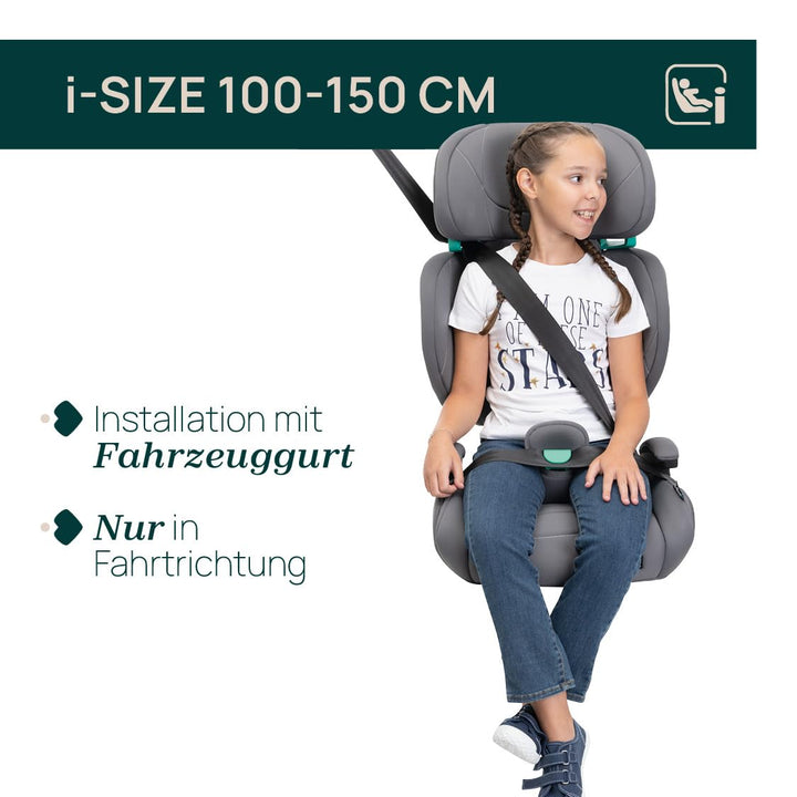 Chicco Quizy Lite i-Size, Kinderautositz 3-12 Jahre (100-150 cm), Gewicht 15-36 kg, einfach einzubau