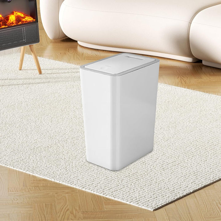 Abfalleimer aus Kunststoff, Mülleimer Bad, 10L Mülleimer Küche, Mülleimer Mülleimer mit 4 Pcs Plasti