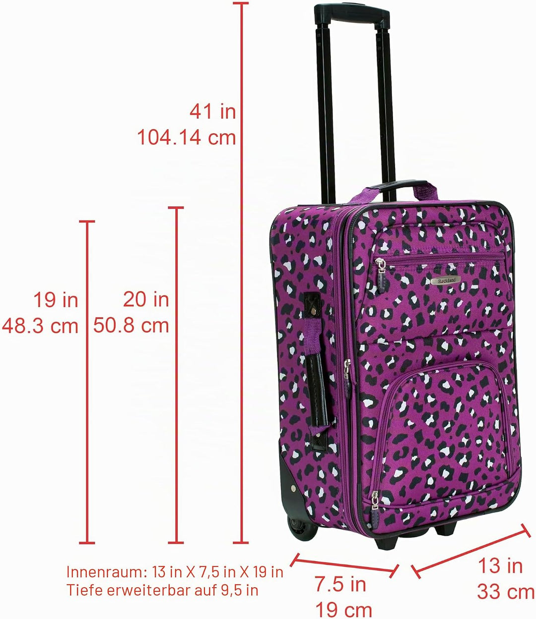 Rockland Bagage De Cabine Abs Extensible Melbourne 20 PO Koffer-Set, 38 Liter, Silber 51 in Silber,