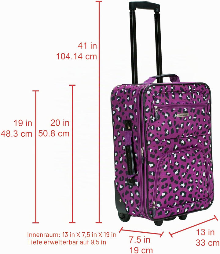 Rockland Bagage De Cabine Abs Extensible Melbourne 20 PO Koffer-Set, 38 Liter, Silber 51 in Silber,