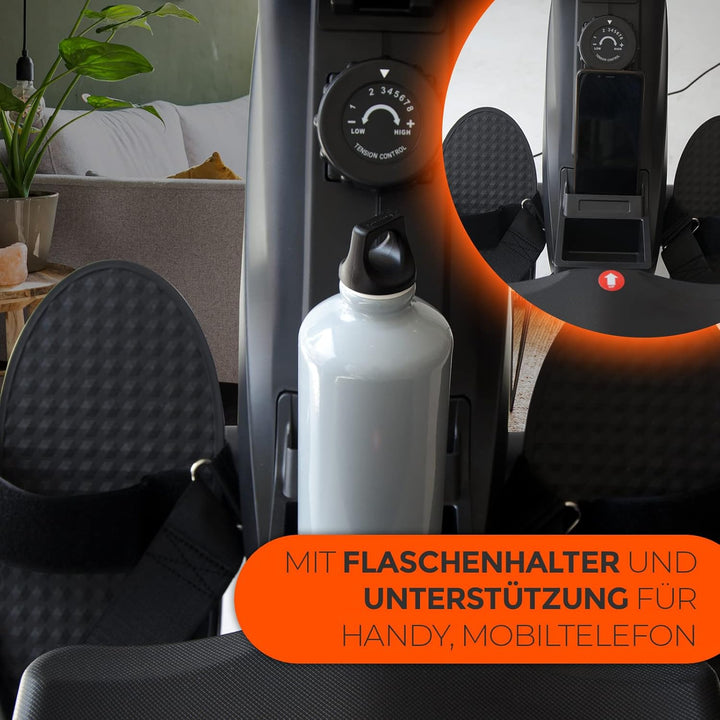 Rudergerät | Hohe Qualität | Mit Transportrollen | Mit led-anzeige | Perfekt für das Training zu Hau