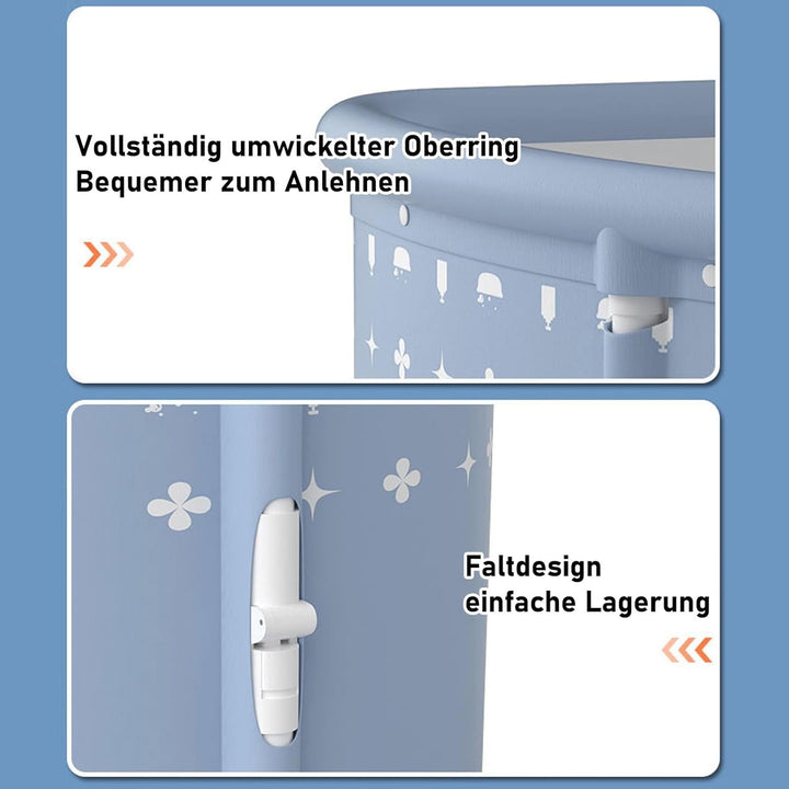 Tragbare Badewanne für Erwachsene Faltbare Badewanne mit Kissen Falten mit Einem Klick Bathtub Wanne