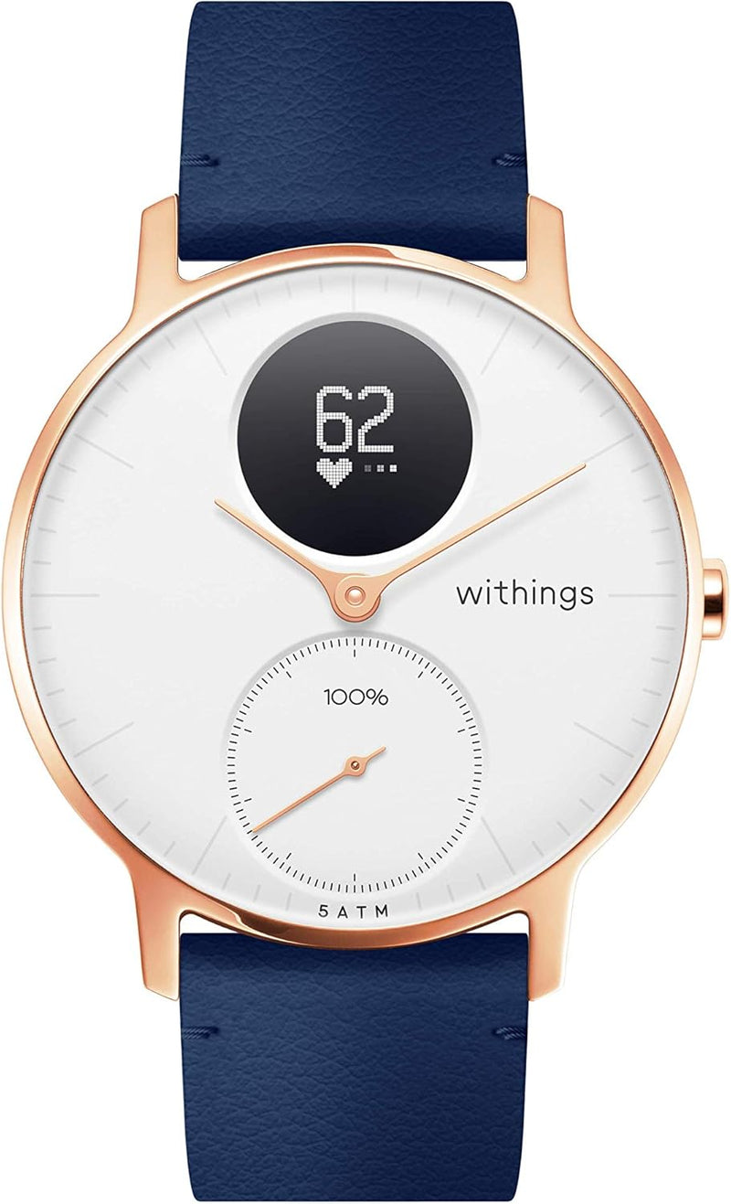 WITHINGS - Premium Lederarmband für ScanWatch, Steel HR, Steel HR Sport, Move ECG, Move und Steel Bl