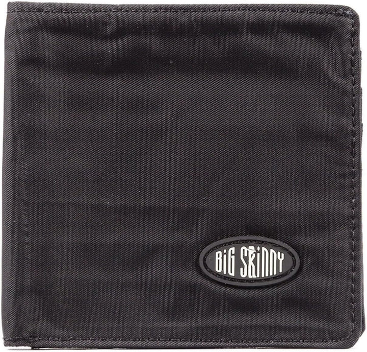 Big Skinny Herren-Brieftasche, doppelt gefaltet, für bis zu 35 Karten Schwarz, Schwarz