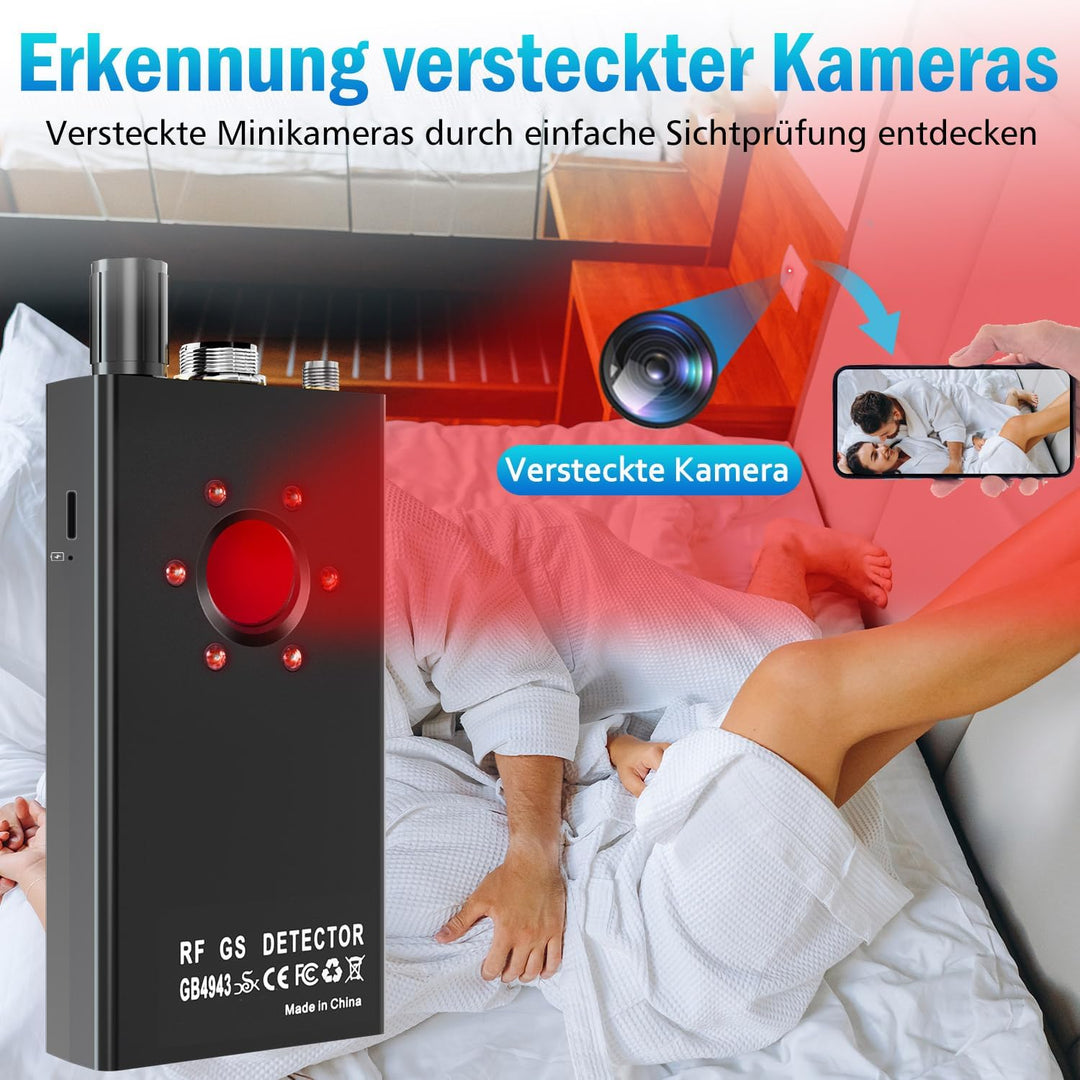 JMDHKK K18+ Versteckter Kamera Spionagekamera-Finder, Wanzendetektor, Magnetfeld-Detektor, Abhörgerä