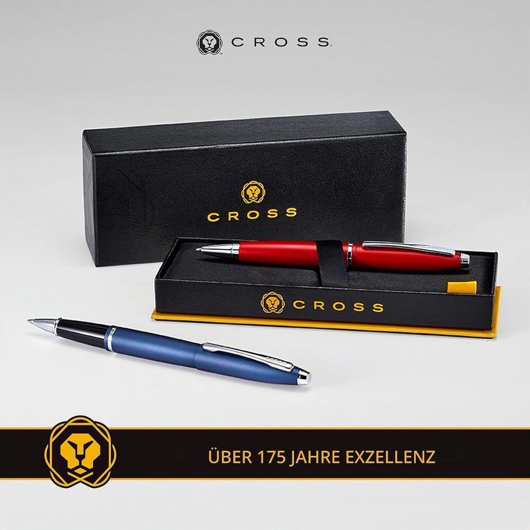 Cross Calais Kugelschreiber (Drehmechanik, Strichstärke M, Schreibfarbe: schwarz, inkl. Geschenkbox)