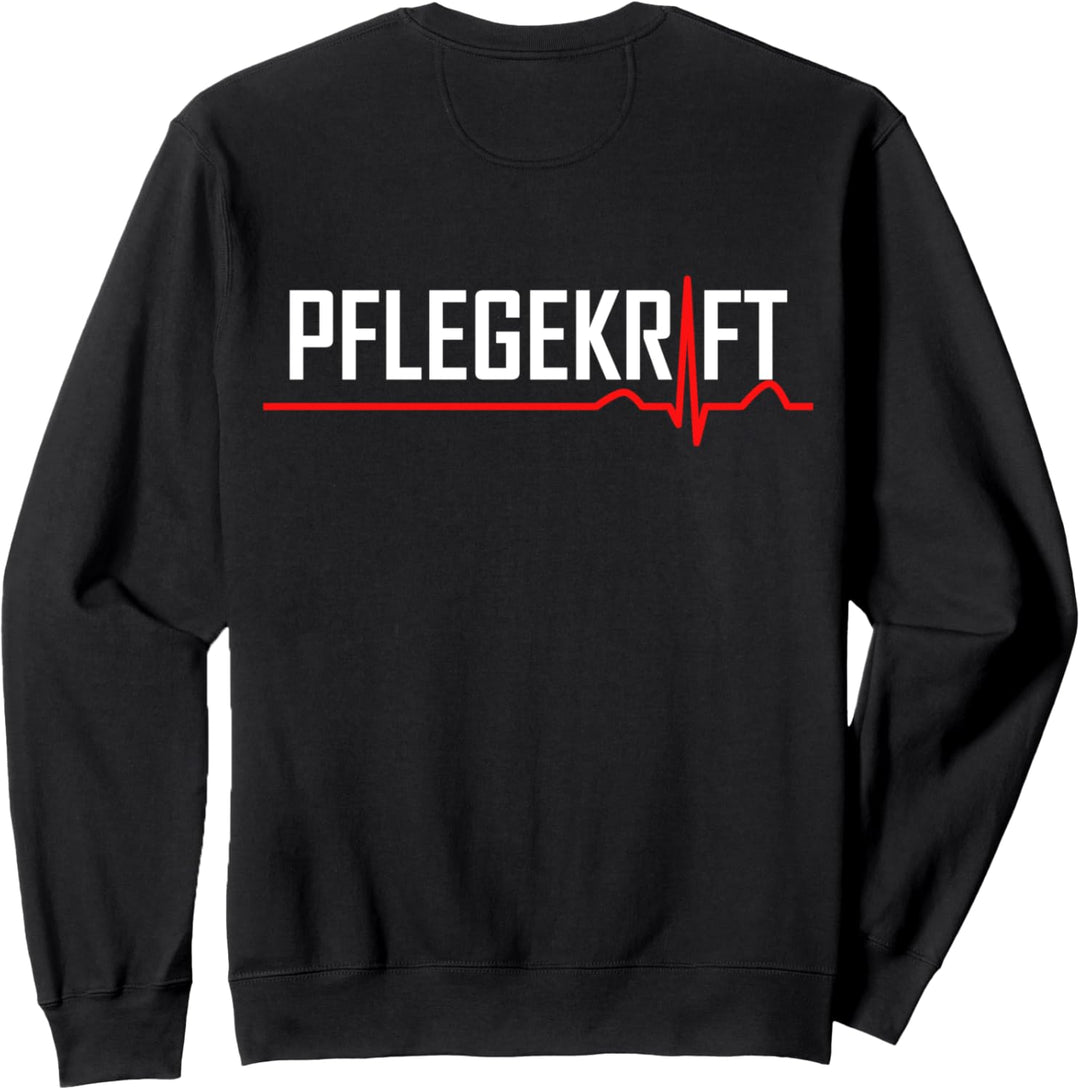 PDL Pflege Pflegedienst Pfleger mit Sinusrhythmus Sweatshirt