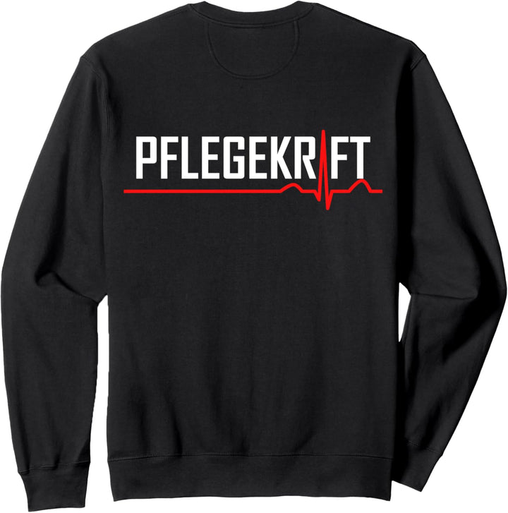 PDL Pflege Pflegedienst Pfleger mit Sinusrhythmus Sweatshirt