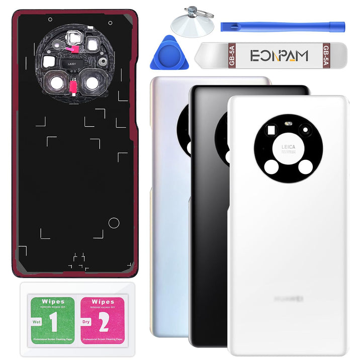 Eonpam Akkudeckel für Huawei Mate 40 Pro Rückseite Glas Original Backcover Back Glas Ersatz Reparatu