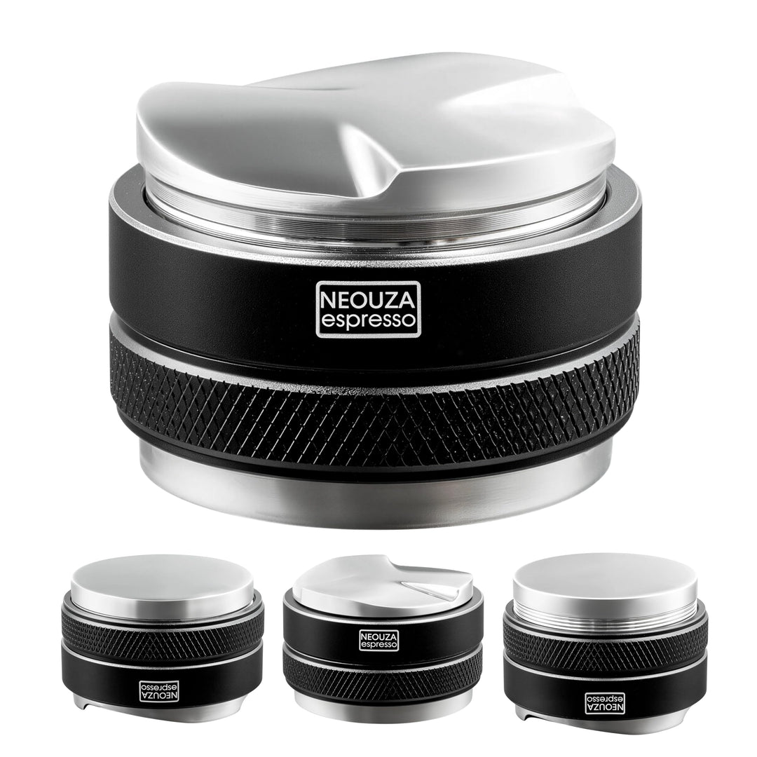 NEOUZA 58 mm Kaffeeverteiler und Tamper 2-in-1, Doppelkopf-Nivellierer für E61-Gruppe, verstellbare