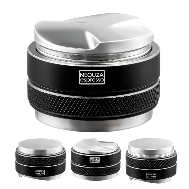 NEOUZA 58 mm Kaffeeverteiler und Tamper 2-in-1, Doppelkopf-Nivellierer für E61-Gruppe, verstellbare