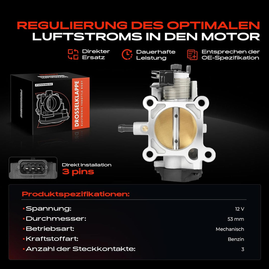 Frankberg Drosselklappe Drosselklappenstutzen für Elantra/Elantra Stufenheck XD 2.0L Benzin 2000-200