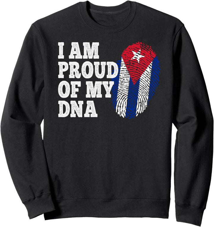 ORGULLOSO DE MI ADN Bandera de Cuba Orgullo cubano Hombre Sweatshirt