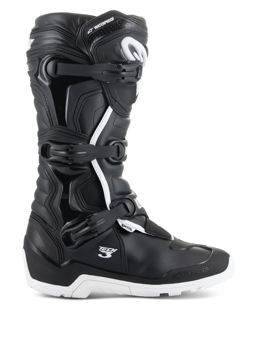 Alpinestars Motocross-Stiefel Tech 3 Enduro Waterproof Schwarz Gr. 40.5 40 Schwarz/Weiss, 40 Schwarz
