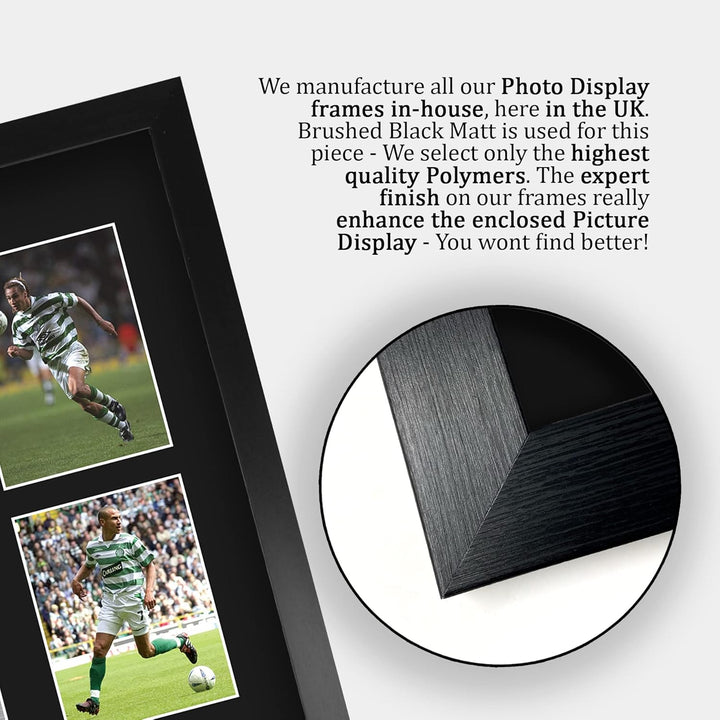 HWC Trading FR A3 Henrik Larsson Celtic Gedruckte Erinnerungsstücke Signiert Autogramm Foto Display