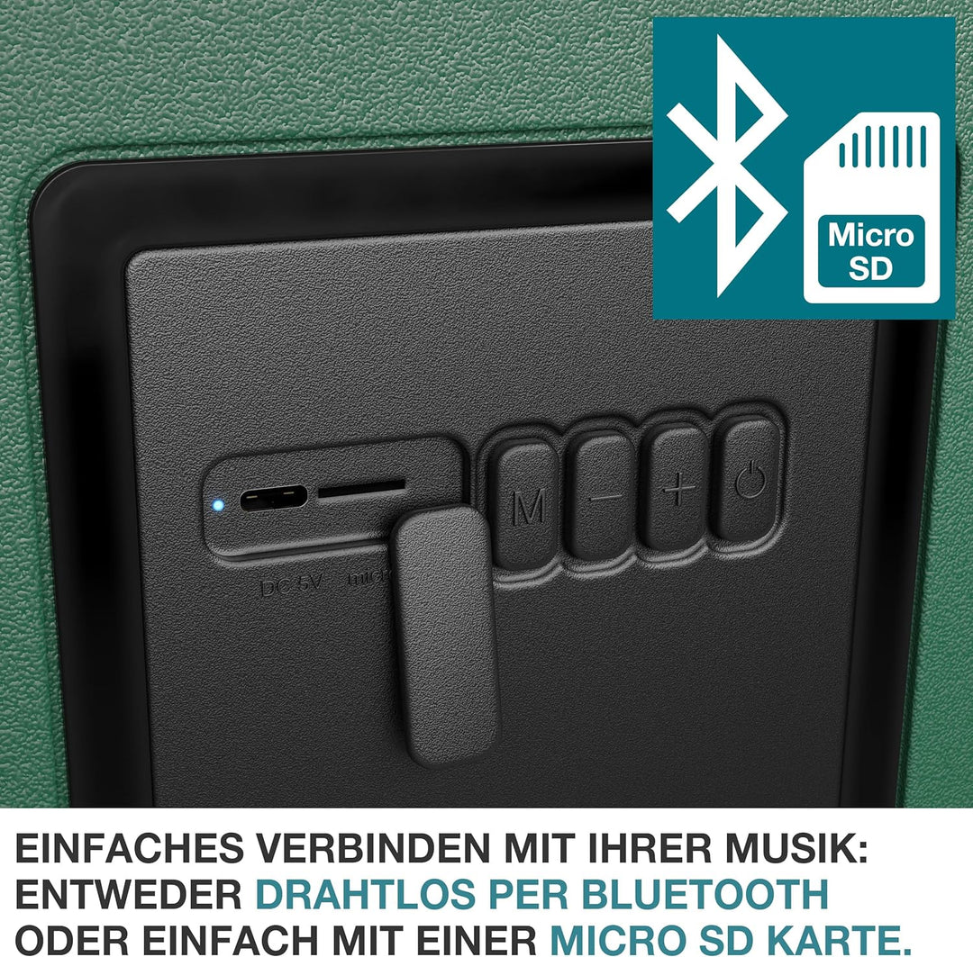 TOM 3in1 Musik Kühlbox 21l zum Kühlen, Warmhalten und Musik hören – mit Bluetooth Lautsprecher – Küh