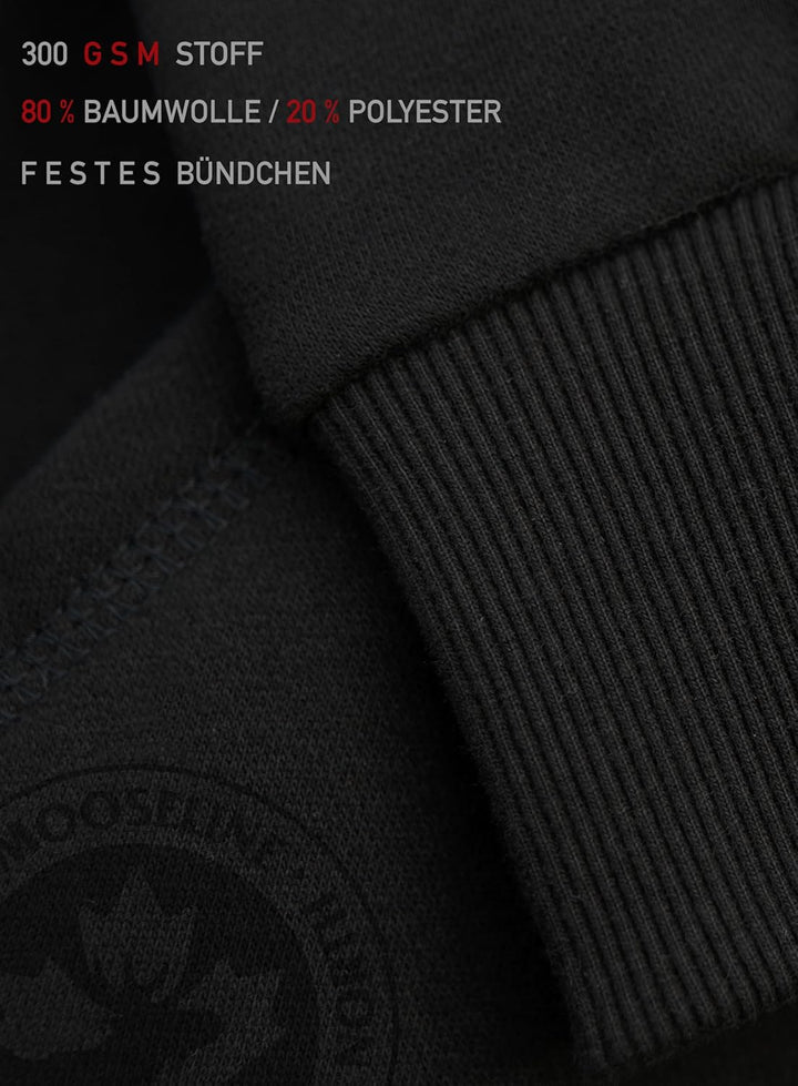 MOOSELINE Herren Sweatjacke Kapuzenjacke Trainingsjacke Hoodie mit Reissverschluss Sweat Jacke S Dun