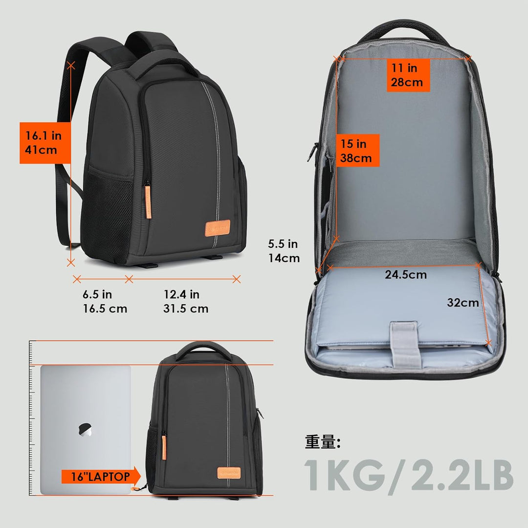 TARION Kamerarucksack Spiegelreflex Fotorucksack Wasserdicht | Leicht und Kompakt | Klein DSLR Rucks