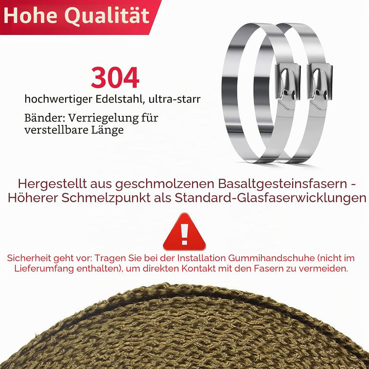 20m×5cm Hitzeschutzband Auspuff, Titan Basalt separated by tropical zone, 20m×5cm