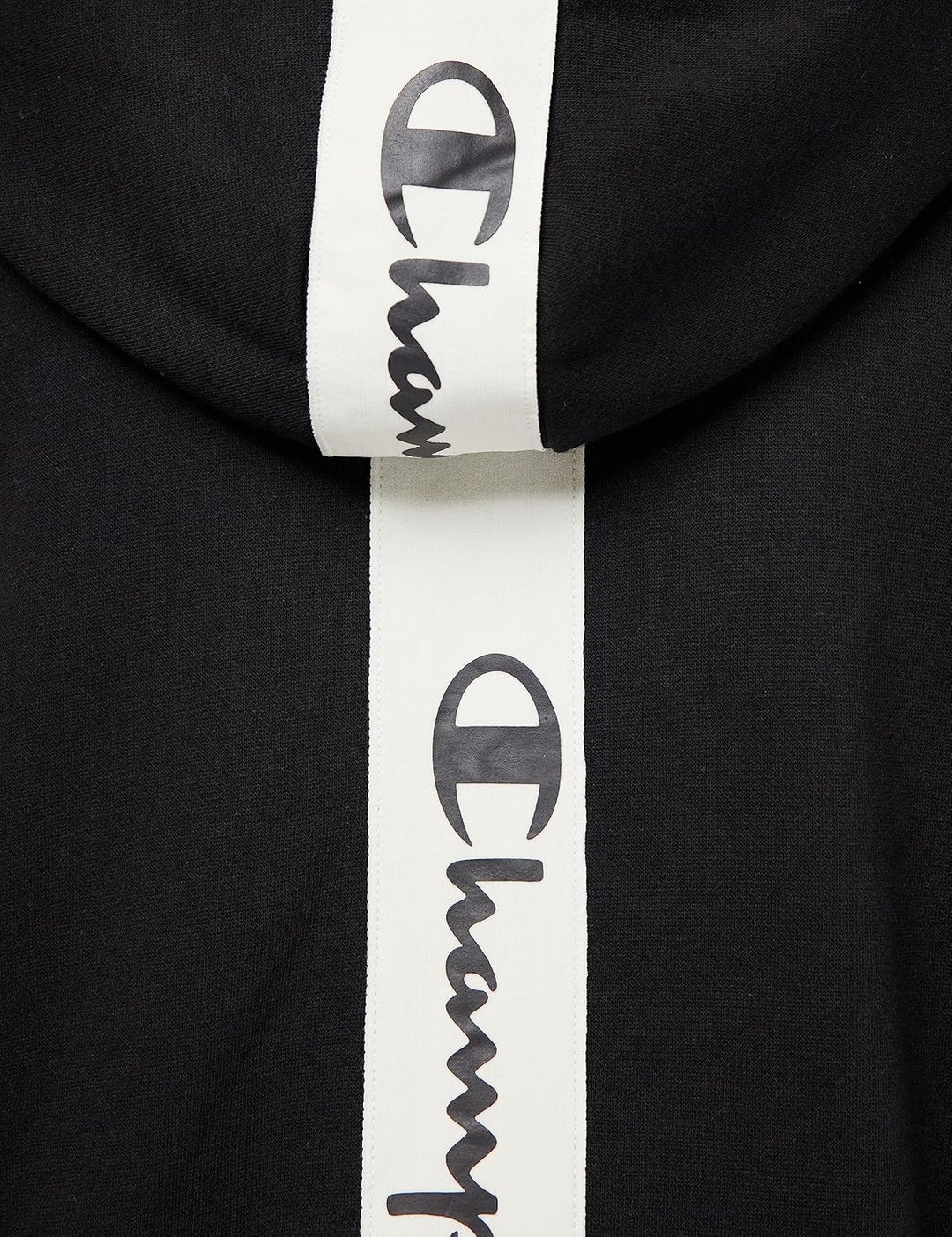 Champion Damen Sport Tape Full Zip Kapuzenpullover XS Schwarz, XS Schwarz