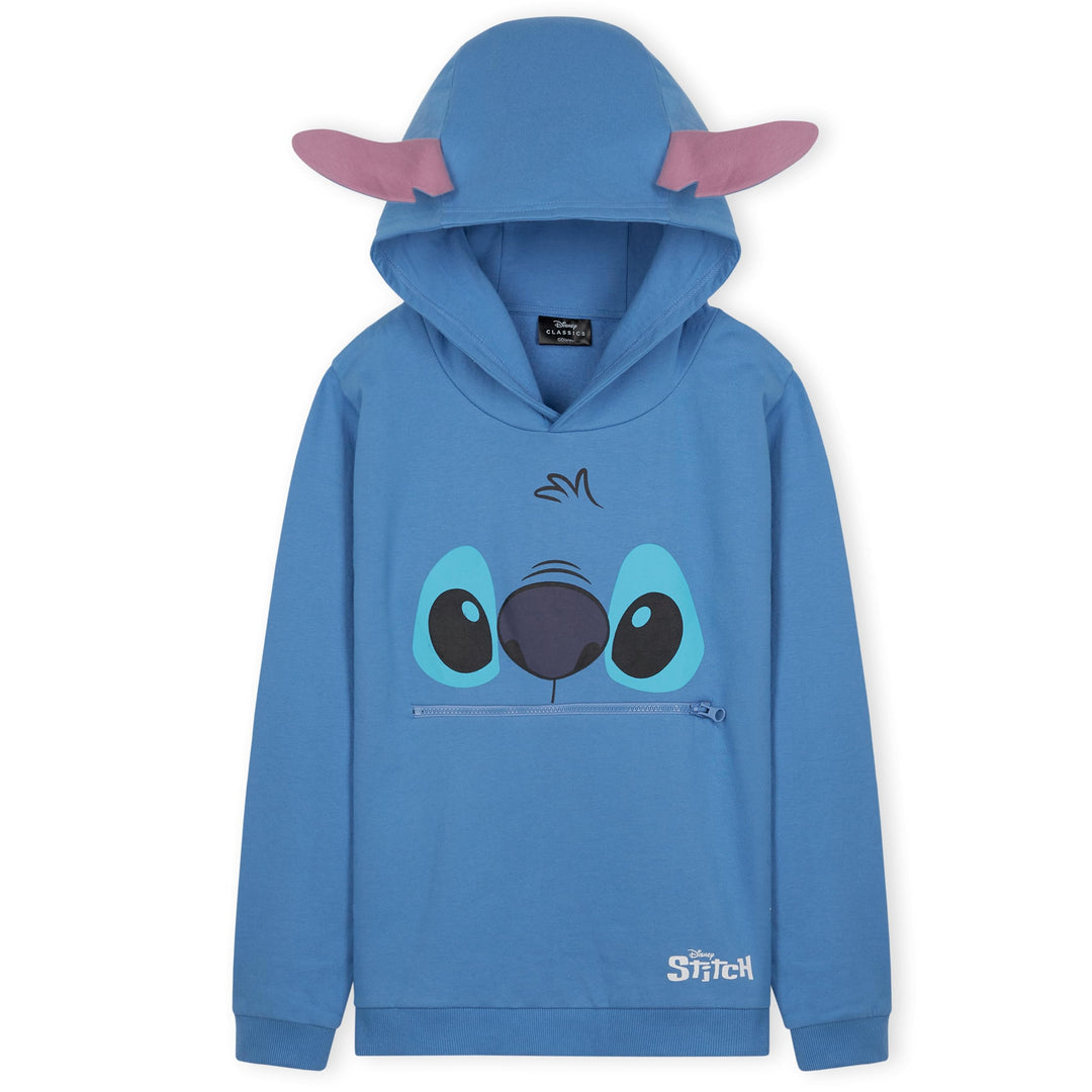 Disney Hoodie für Mädchen, Coole Pullover für Kinder und Jugendliche - Mädchen Geschenke (Blau Stitc