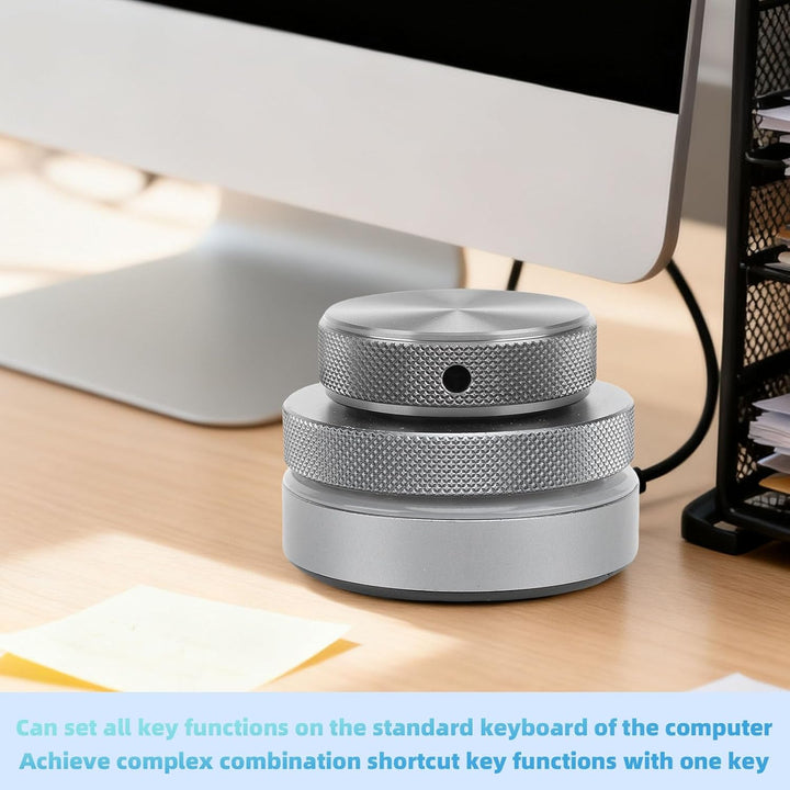 VBESTLIFE Lautstärkeregler mit Multifunktionaler Anpassung, 2,4-G-Bluetooth-USB-C-Kabeloptionen, 360