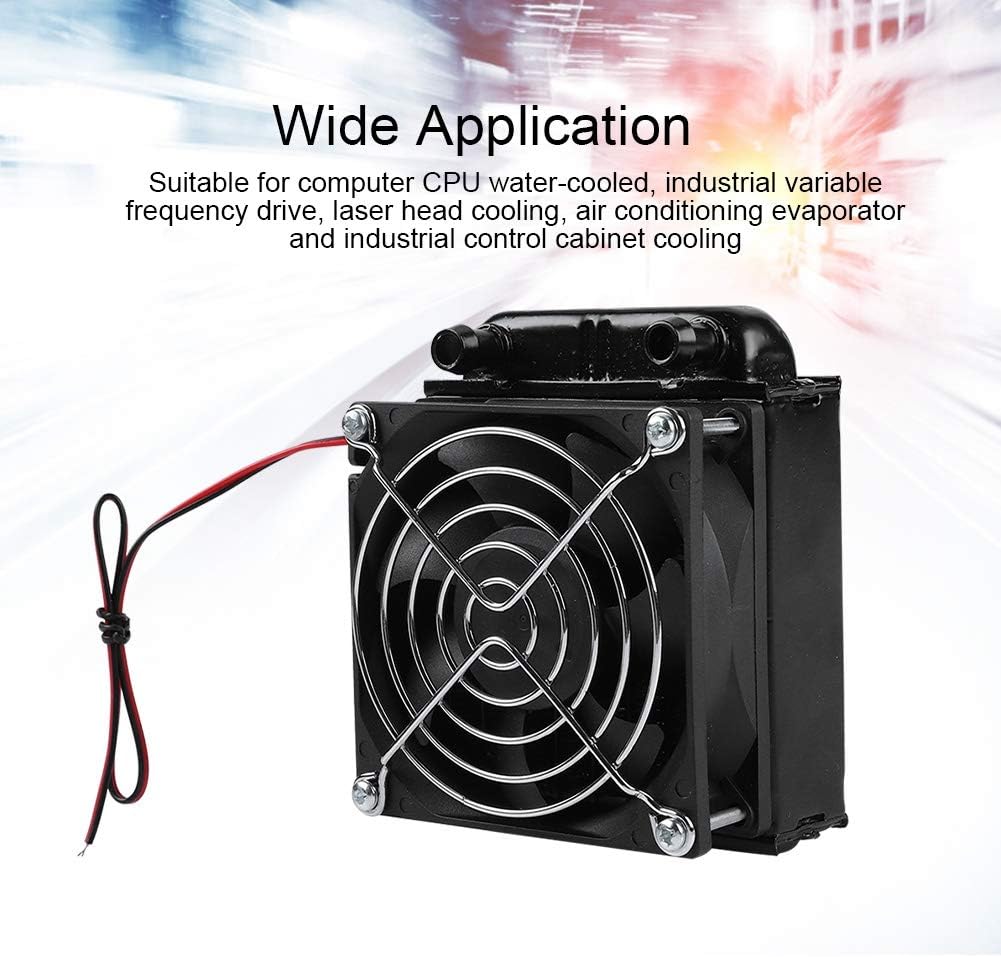 ASHATA 80mm Aluminium Radiator, 80mm Radiator - CPU Wasserkühlung 8 Röhren Aluminiumheizkörper,Wasse