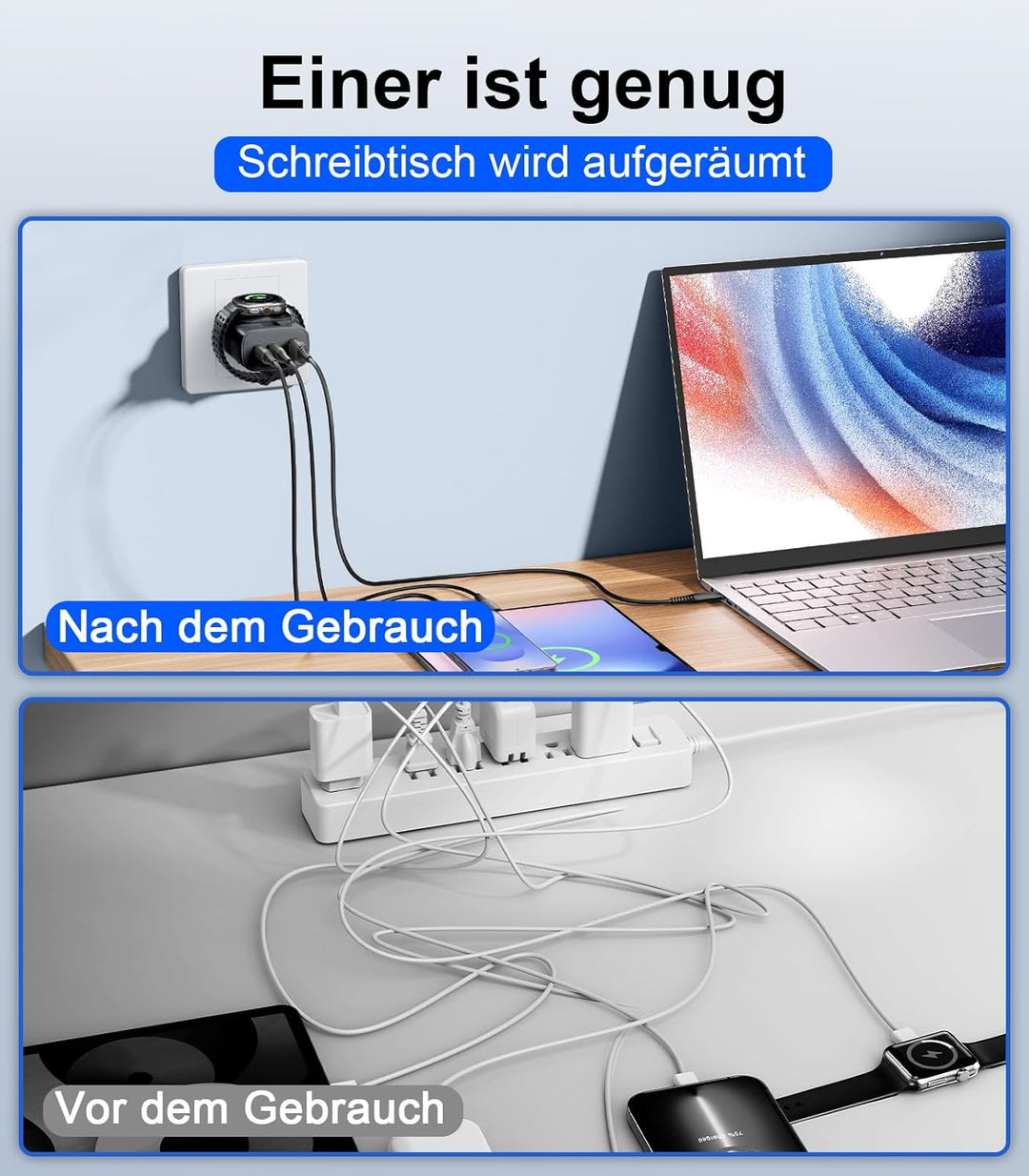 4 in 1 für Samsung Watch Ladegerät,40W USB C Ladegerät PD Schnellladegerät für Samsung Galaxy Watch
