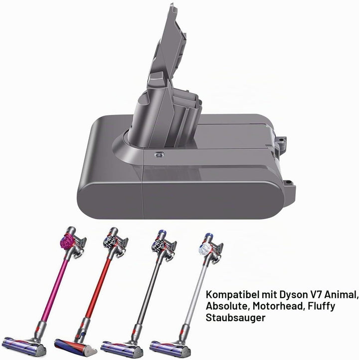 ARyee 4600mAh V7 Akku Kompatibel mit Dyson V7 Series, V7 Trigger, V7 Animal, V7 Fluffy, V7
