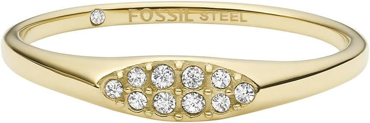 Fossil Damen Ring, All Stacked Up Gold-Tone Edelstahl Stapel Ring 5 Goldfarbe, 5 Goldfarbe