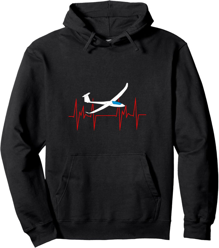Segelflieger Herzschlag Segelflugzeug Geschenkidee Pullover Hoodie