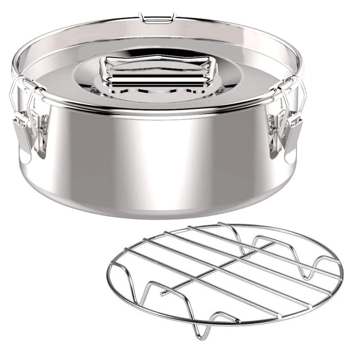 Flanpfanne Flaneraform Edelstahl Silber Flanform mit Deckel - Flan Maker für 6 Liter Topf