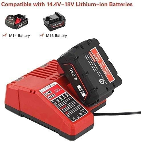 Ersatz Ladegerät für Milwaukee M18-18V M12, M18, 48-59-1806, 48-59-1840, Batterie Ladegerät Werkzeug
