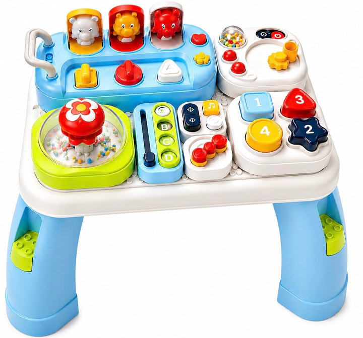 AMAYO - Baby Aktivitätstisch Montessori ab 9-36 Monate – Interaktiver Babys Entdeckertisch Spieltisc